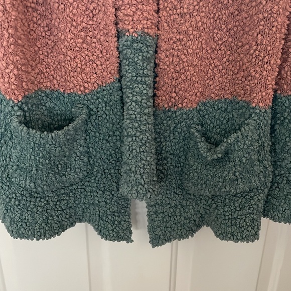 Hippie Rose Cozy Color-block Cardigan size Large Knitted sweater - Picture 2 of 5